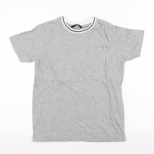 George Boys Grey  100% Cotton Jersey T-Shirt Size 10-11 Years Round Neck Pullover
