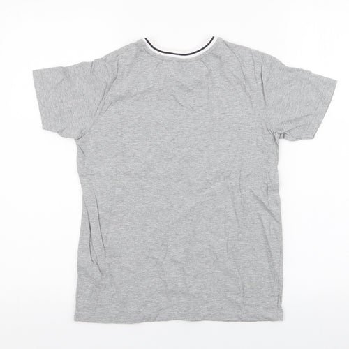 George Boys Grey  100% Cotton Jersey T-Shirt Size 10-11 Years Round Neck Pullover