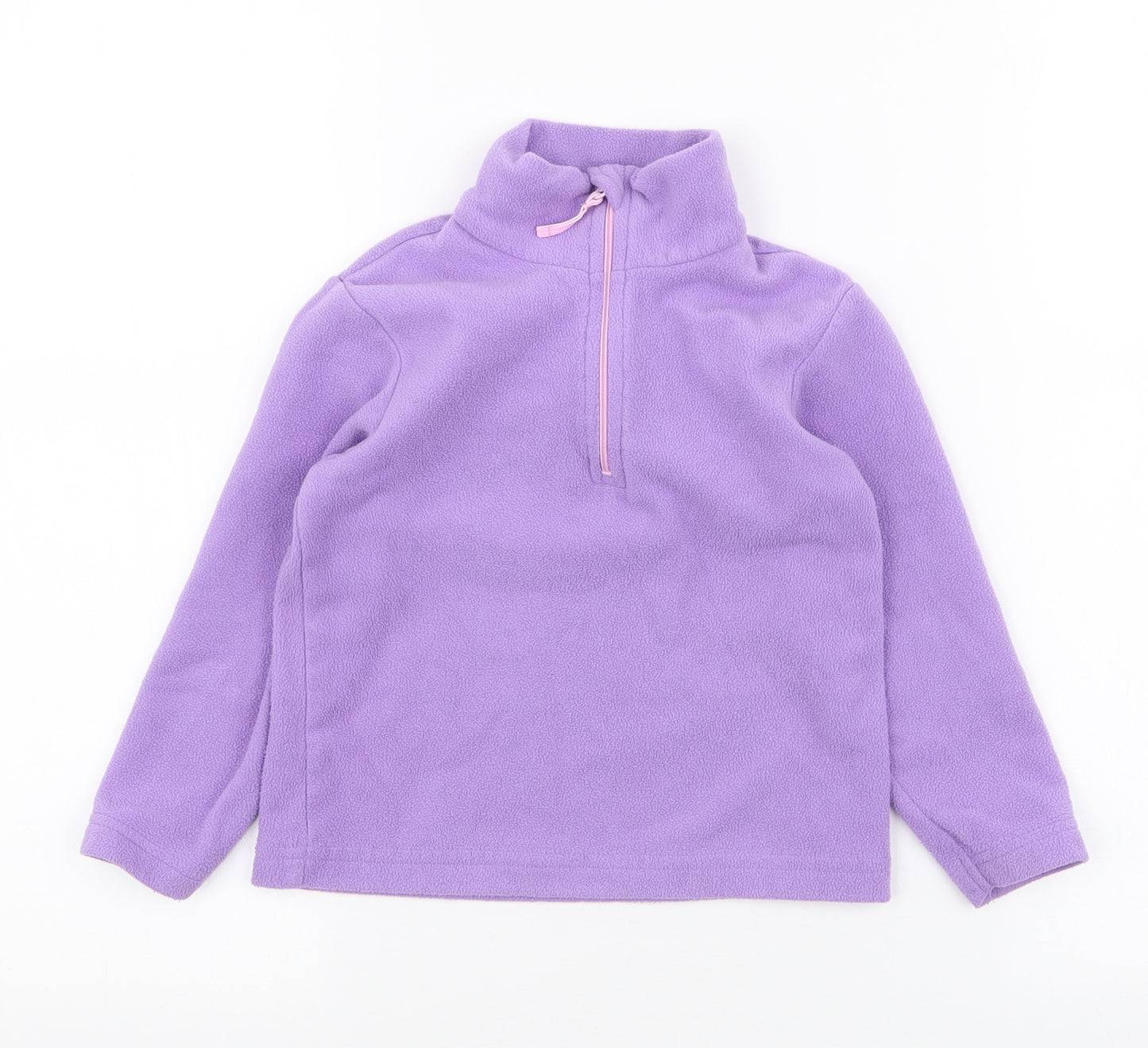 Mountain Warehouse Girls Purple  Polyester Pullover Sweatshirt Size 3-4 Years  Zip