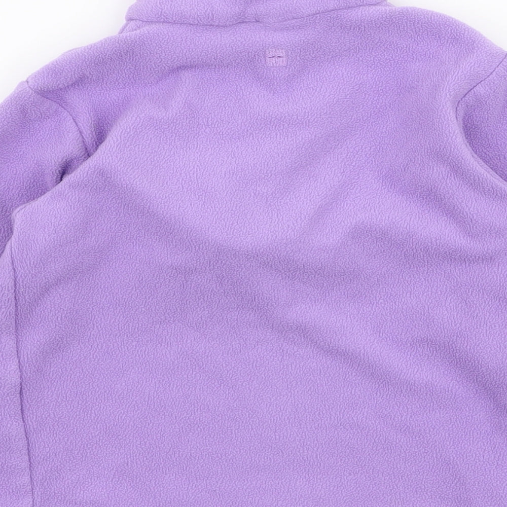Mountain Warehouse Girls Purple  Polyester Pullover Sweatshirt Size 3-4 Years  Zip