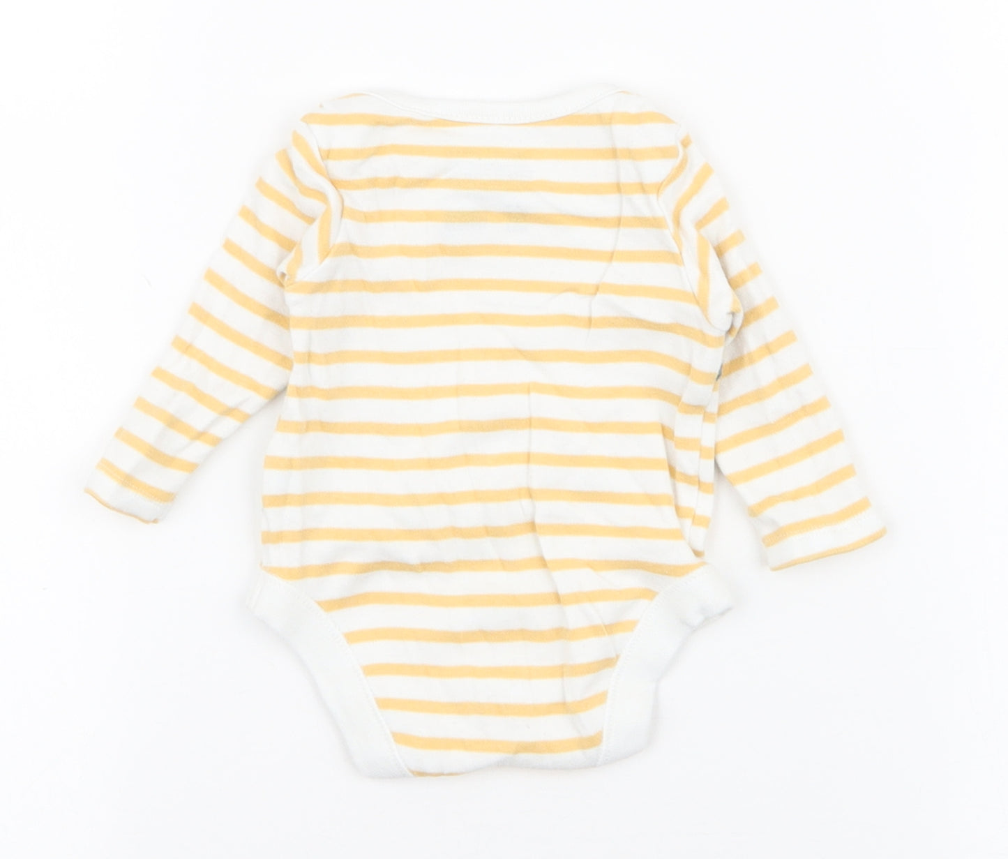 F&F Baby Multicoloured Striped 100% Cotton Babygrow One-Piece Size Newborn  Snap - WWF elephant
