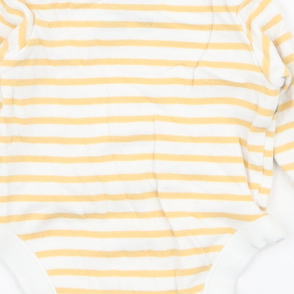 F&F Baby Multicoloured Striped 100% Cotton Babygrow One-Piece Size Newborn  Snap - WWF elephant
