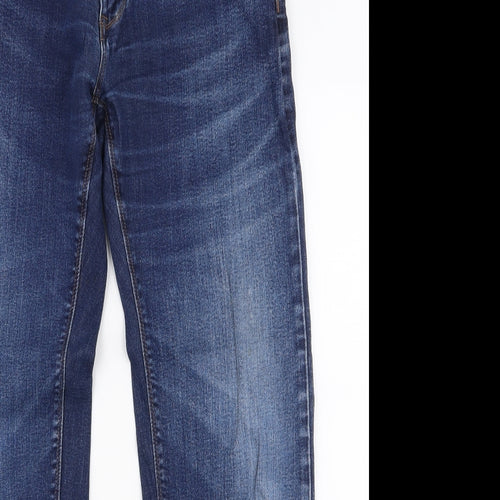 Marks and Spencer Mens Black  Cotton Straight Jeans Size 34 L31 in Regular Zip