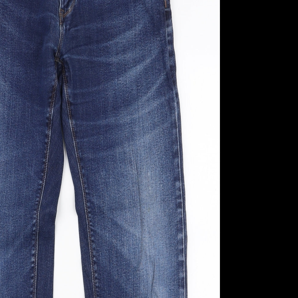 Marks and Spencer Mens Black  Cotton Straight Jeans Size 34 L31 in Regular Zip