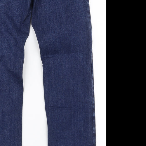 Marks and Spencer Mens Black  Cotton Straight Jeans Size 34 L31 in Regular Zip