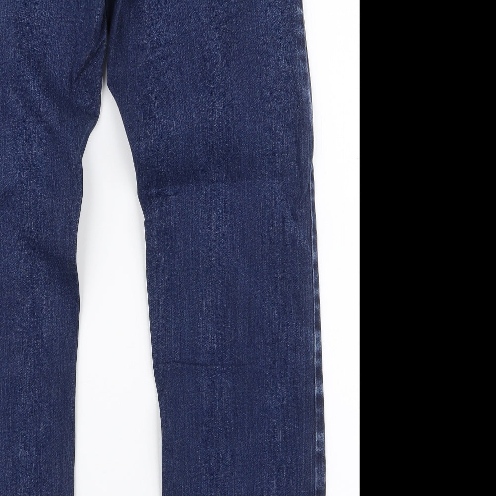 Marks and Spencer Mens Black  Cotton Straight Jeans Size 34 L31 in Regular Zip