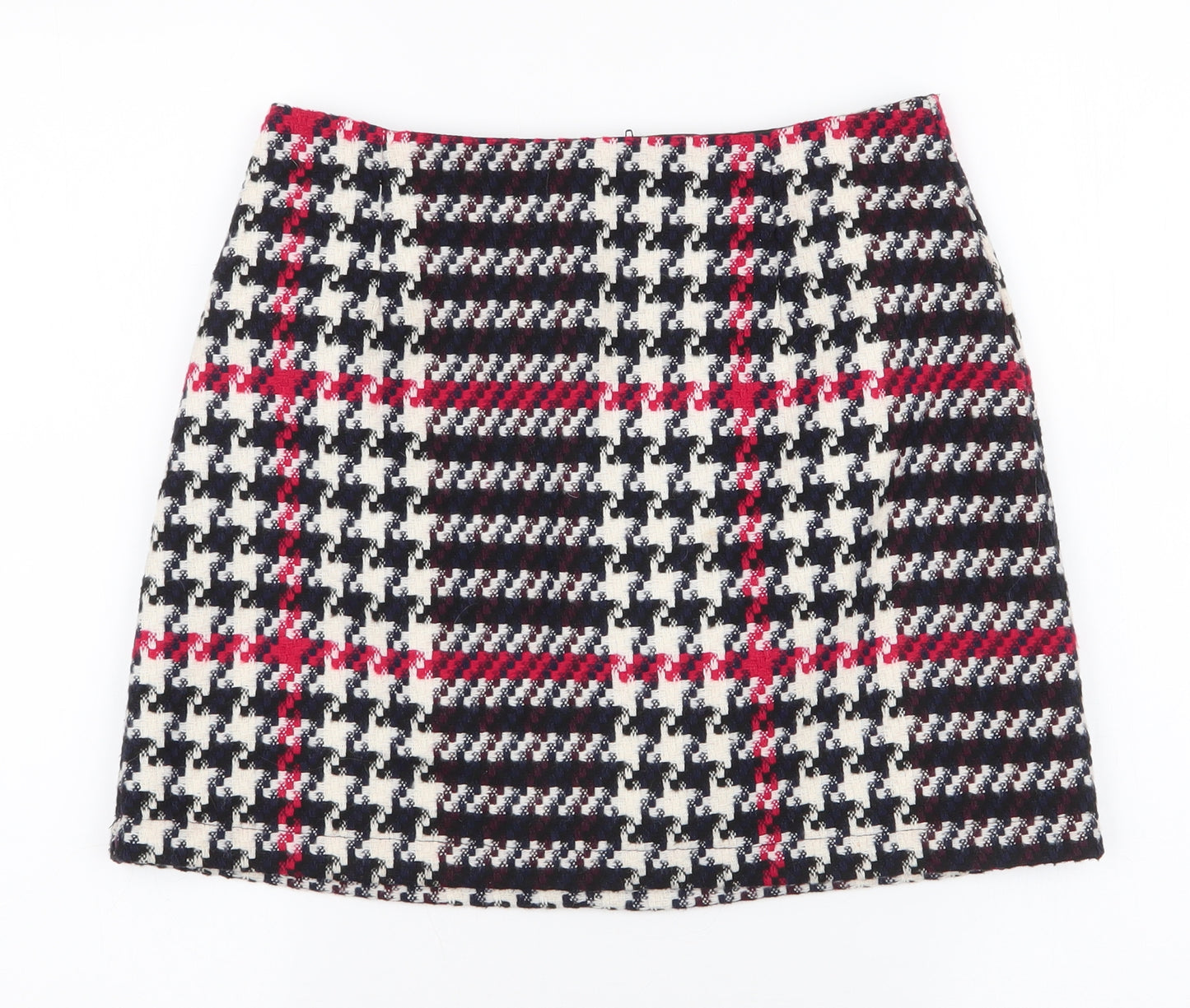 New Look Womens Multicoloured Plaid Polyester A-Line Skirt Size 10   Zip