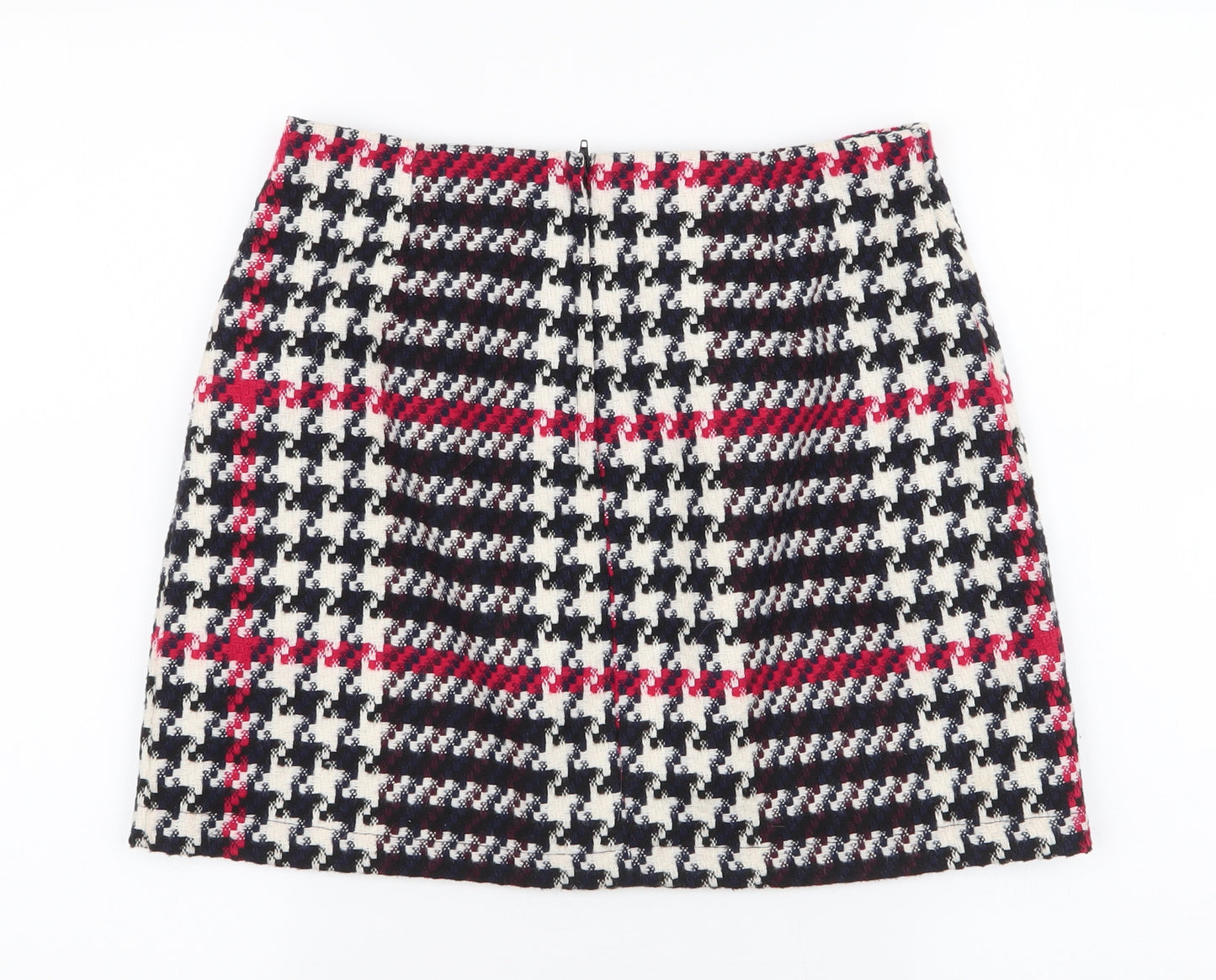 New Look Womens Multicoloured Plaid Polyester A-Line Skirt Size 10   Zip