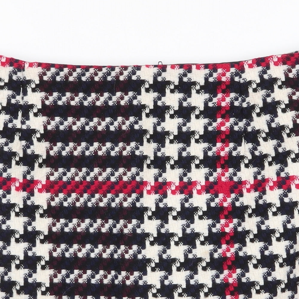 New Look Womens Multicoloured Plaid Polyester A-Line Skirt Size 10   Zip