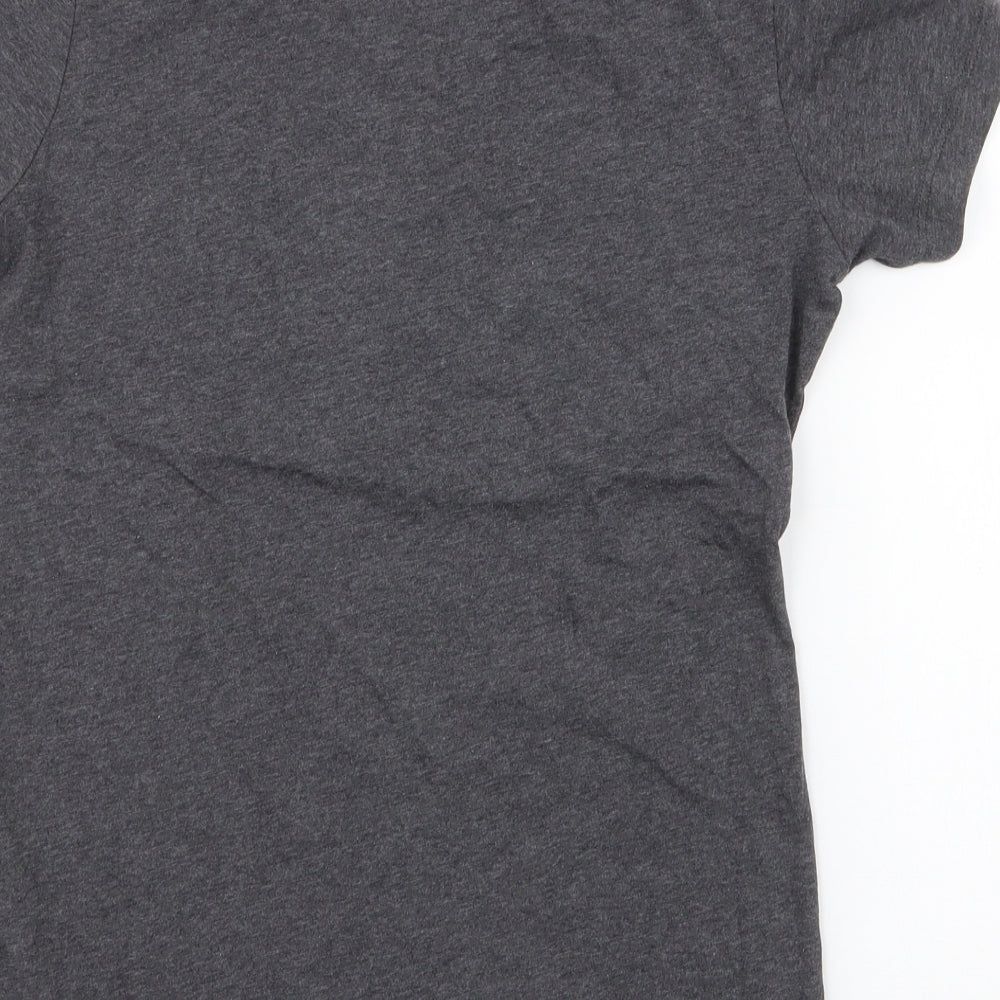 ASICS Womens Grey  100% Cotton Jersey T-Shirt Size S Round Neck