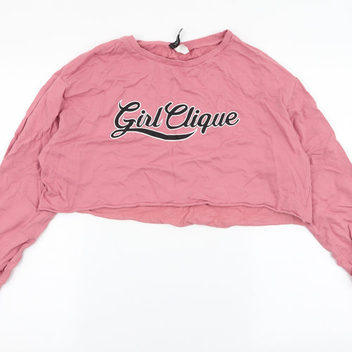 Divided by H&M Womens Pink  100% Cotton Pullover Sweatshirt Size M  Pullover - Girl Clique