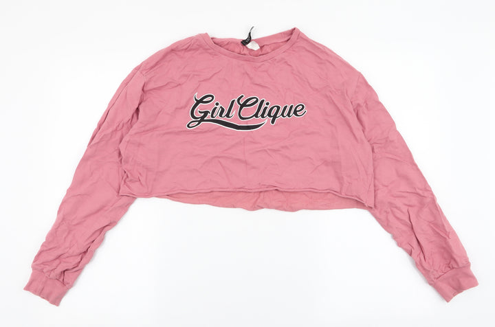 Divided by H&M Womens Pink  100% Cotton Pullover Sweatshirt Size M  Pullover - Girl Clique