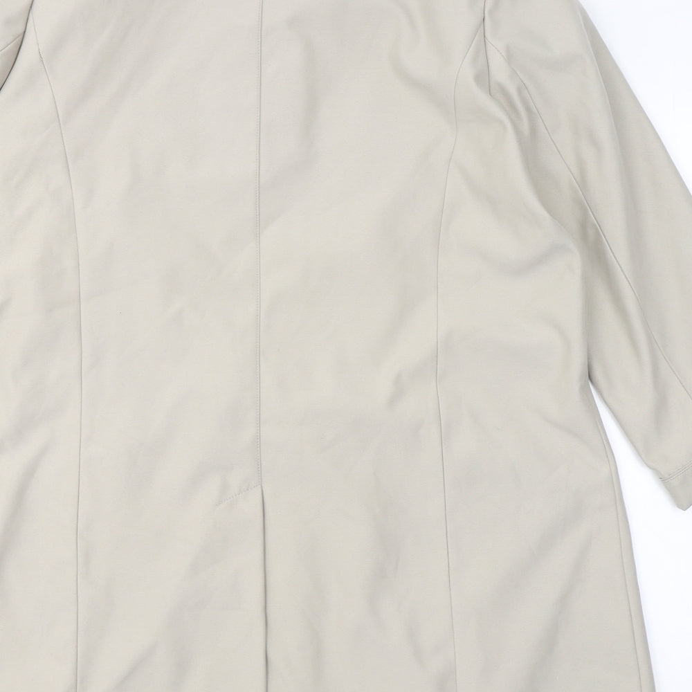 Bonmarché Womens Beige   Pea Coat Coat Size M  Button