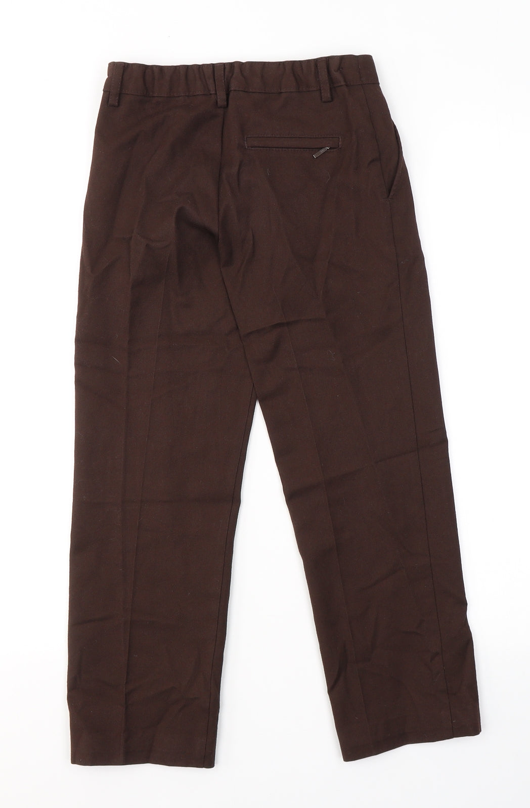 Marks and Spencer Boys Brown  Polyester Capri Trousers Size 7-8 Years  Regular Buckle