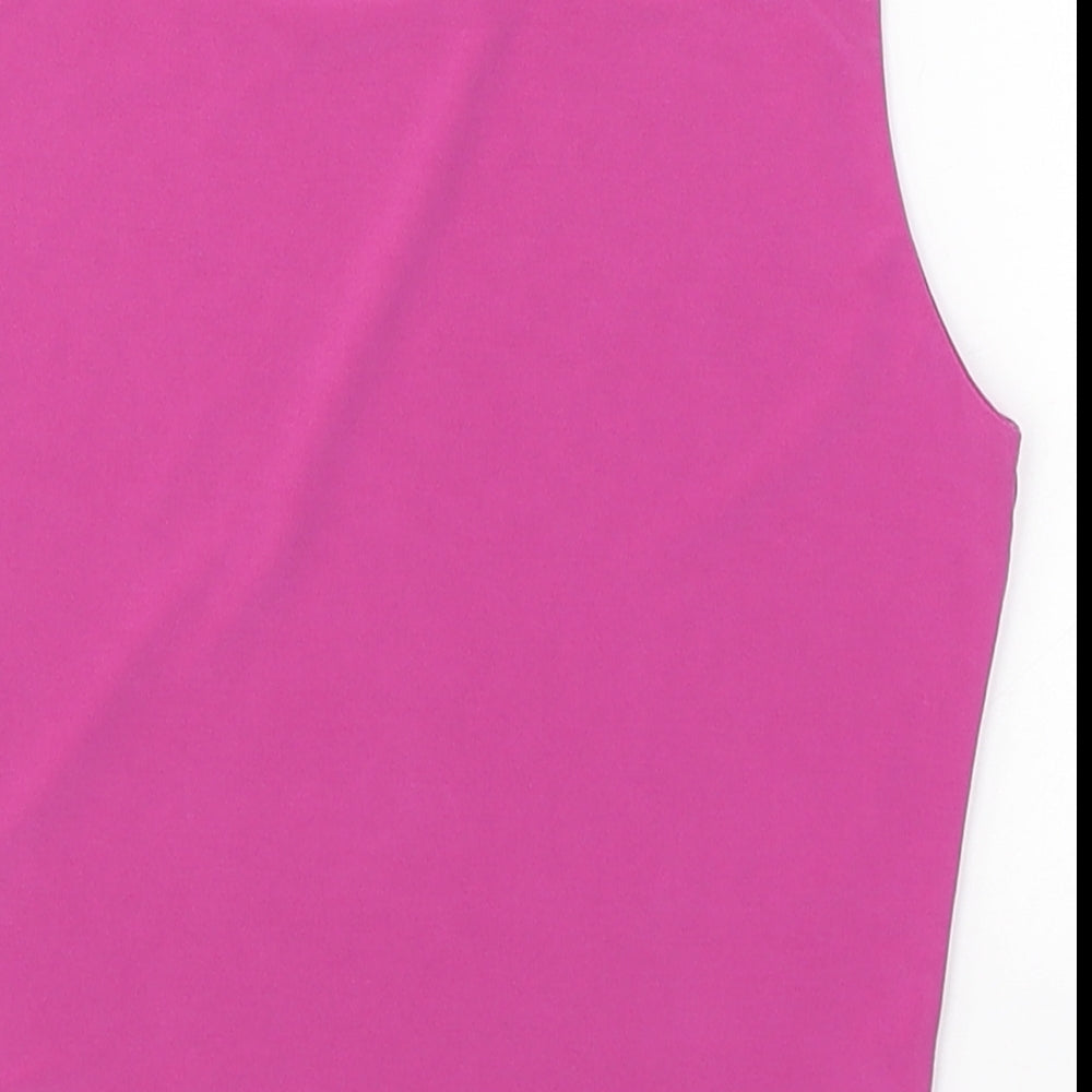 Vivichi Womens Pink  Polyester Cropped Tank Size S Round Neck