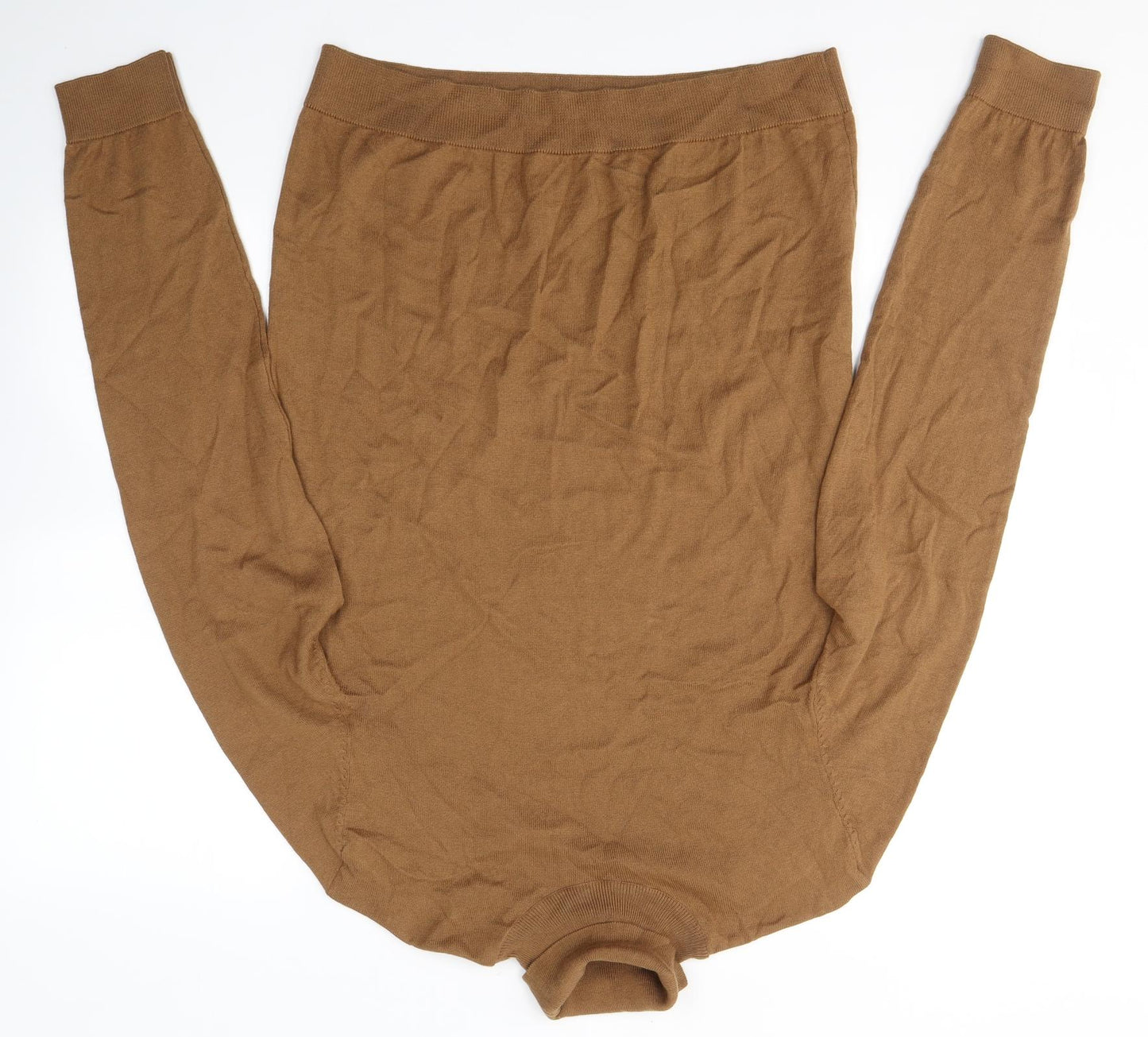 New Look Mens Brown Roll Neck  Cotton Pullover Jumper Size L