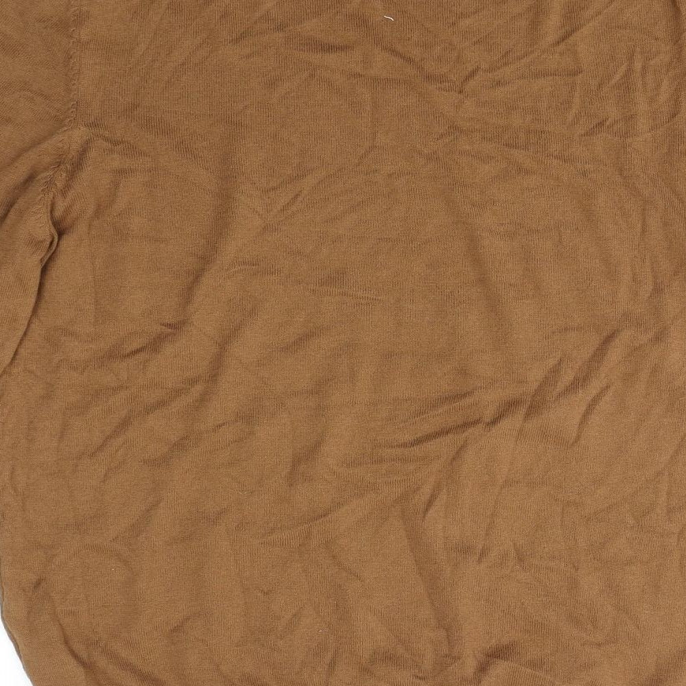 New Look Mens Brown Roll Neck  Cotton Pullover Jumper Size L