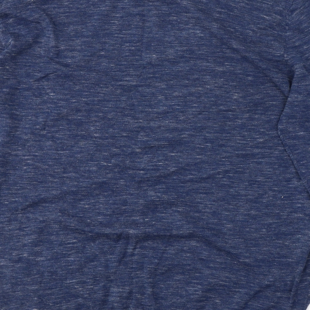 George Mens Blue Round Neck  Cotton Pullover Jumper Size XL