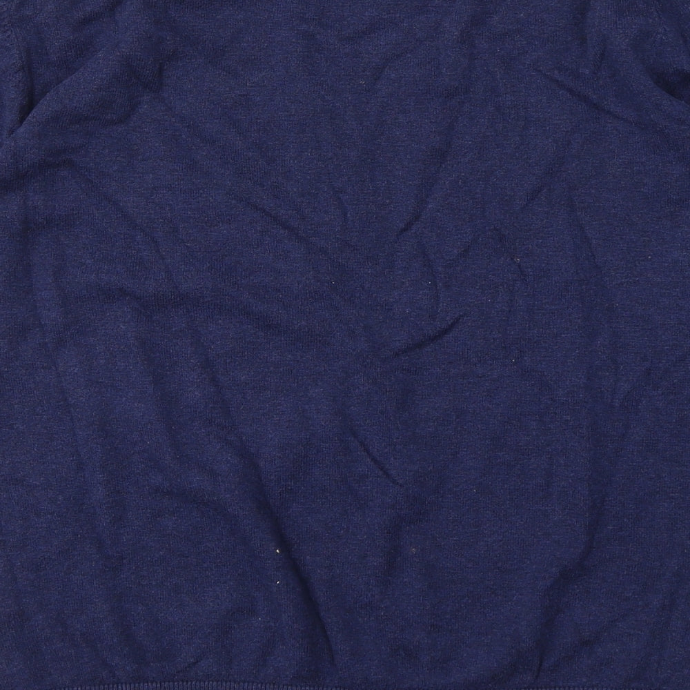 Topman Mens Blue Round Neck  Cotton Pullover Jumper Size L