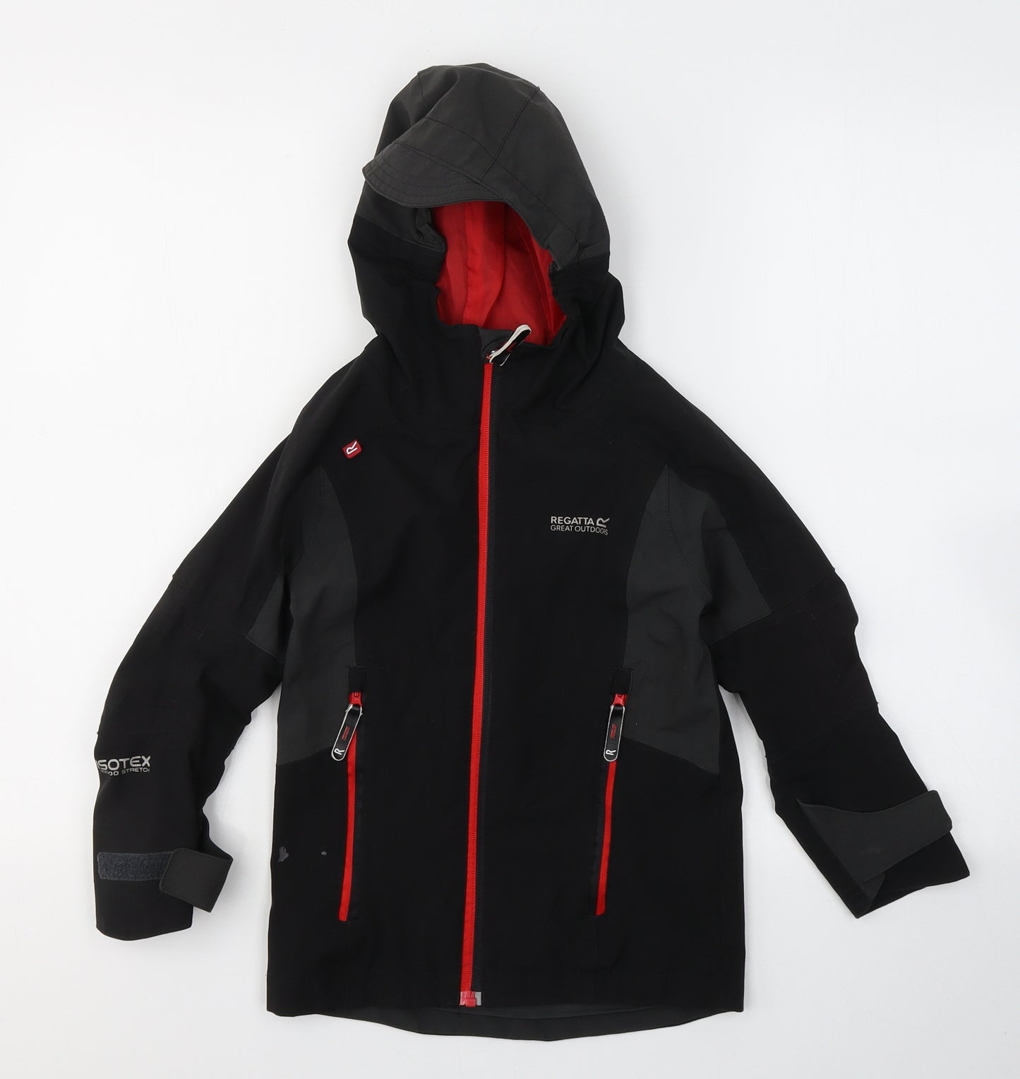Regatta Boys Black   Windbreaker Jacket Size 3-4 Years  Zip