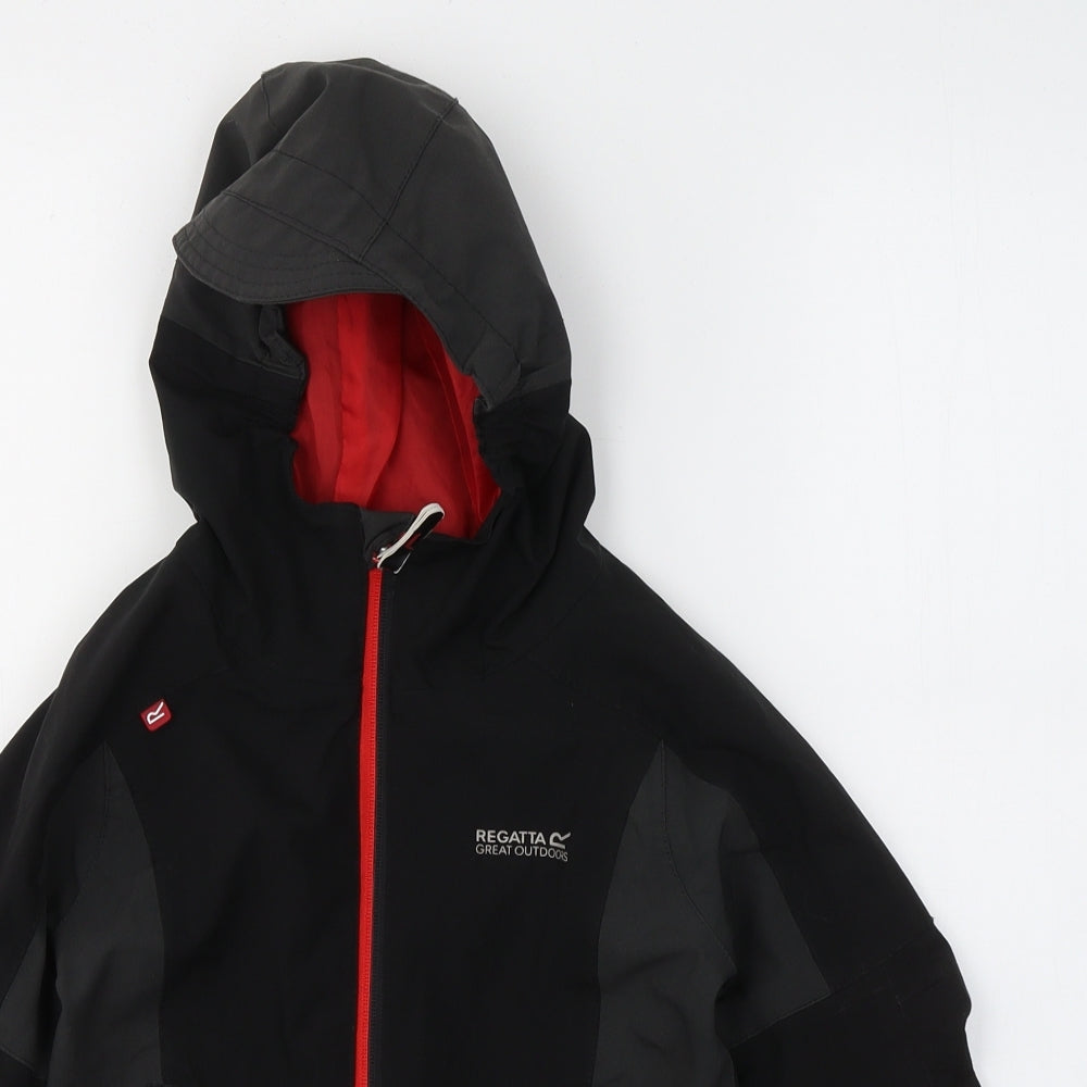 Regatta Boys Black   Windbreaker Jacket Size 3-4 Years  Zip