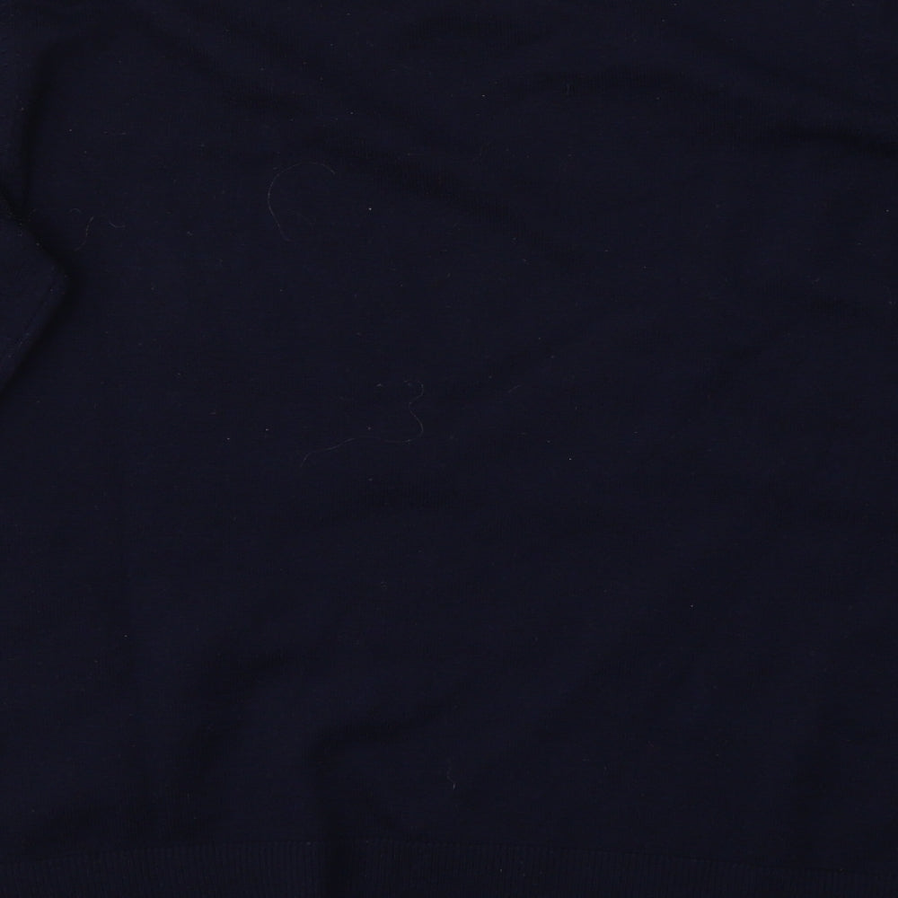 Monsoon Womens Blue Round Neck  Acrylic Pullover Jumper Size M