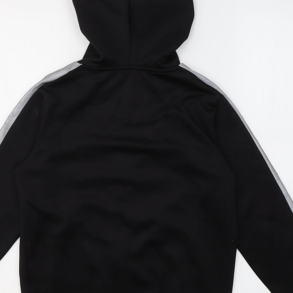 ILLUSIVE  Boys Black  Polyester Full Zip Hoodie Size 11-12 Years  Zip