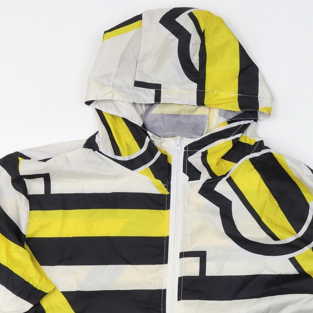 Fashion Womens Multicoloured Striped  Jacket  Size 4XL  Zip