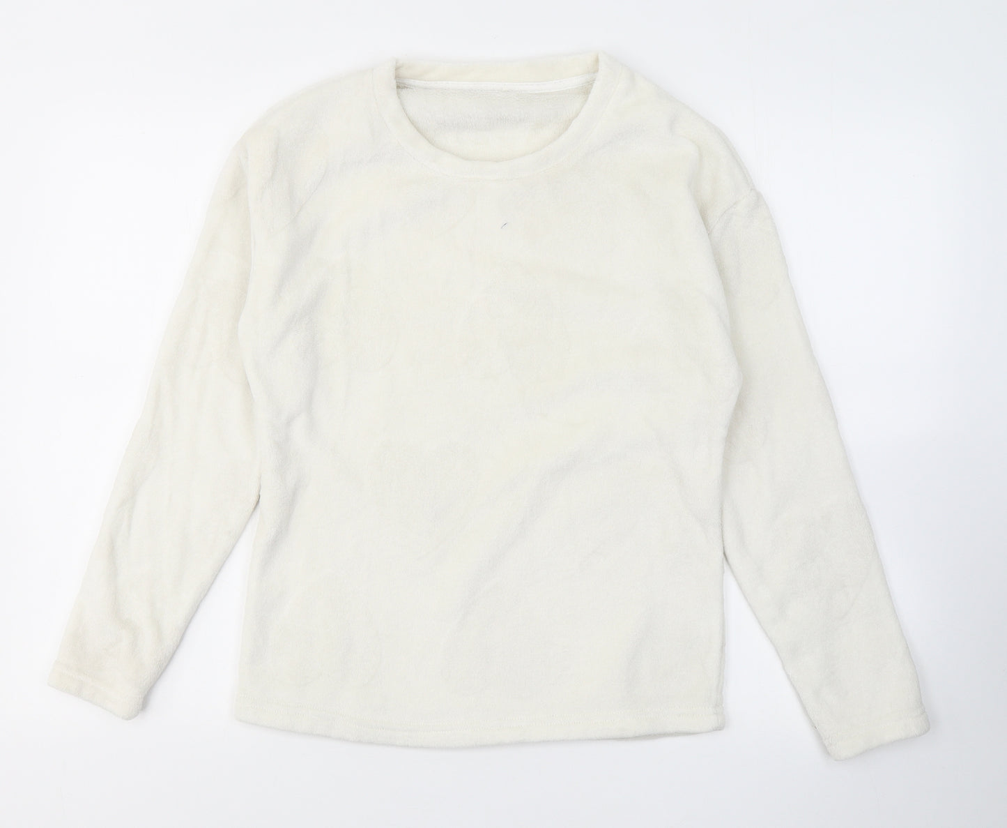 George Womens White Geometric Polyester Top Pyjama Top Size 6