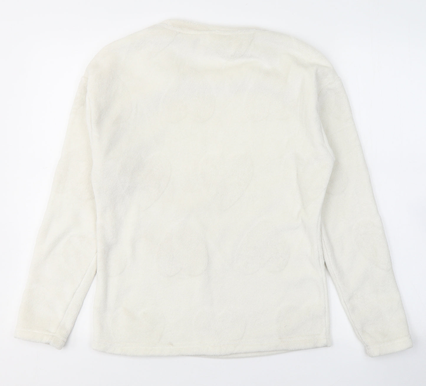 George Womens White Geometric Polyester Top Pyjama Top Size 6