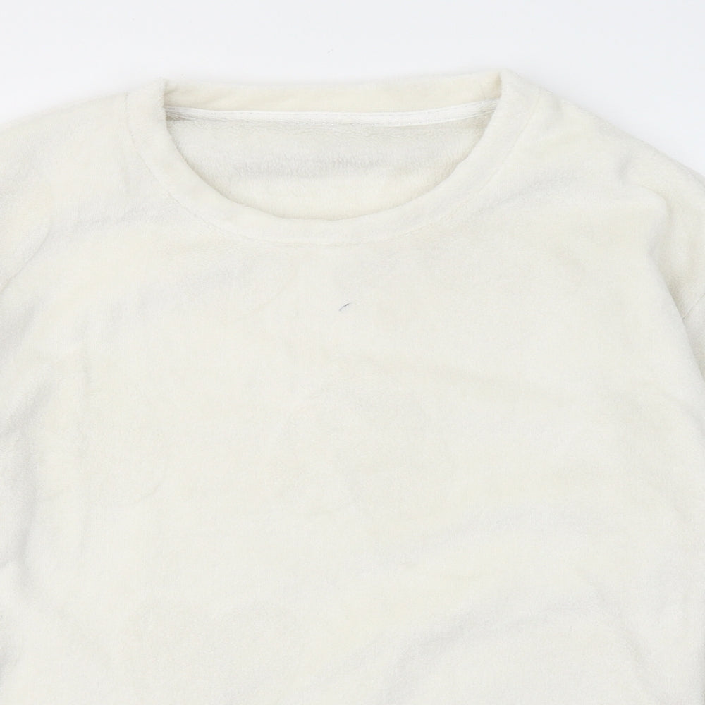 George Womens White Geometric Polyester Top Pyjama Top Size 6