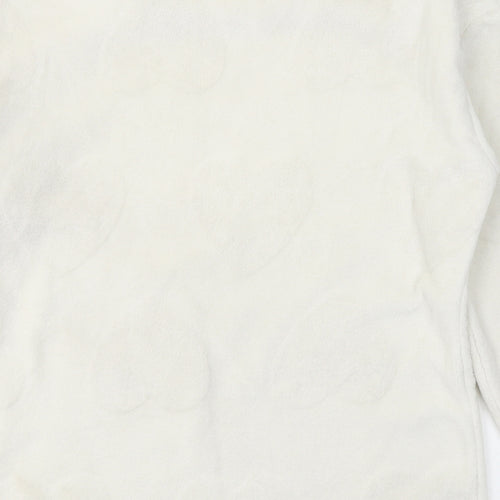 George Womens White Geometric Polyester Top Pyjama Top Size 6