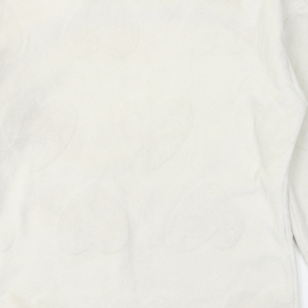George Womens White Geometric Polyester Top Pyjama Top Size 6