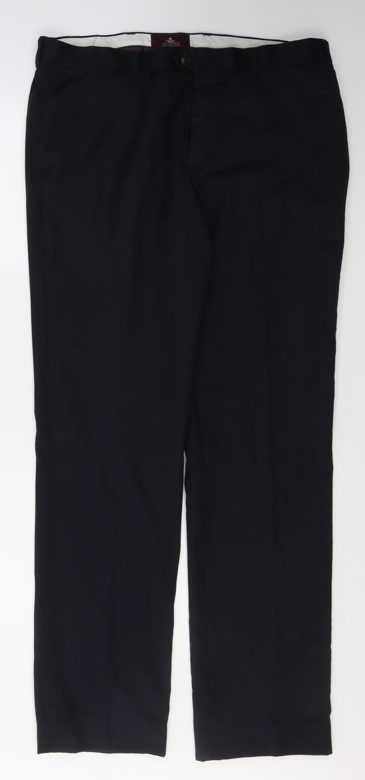 NEXT Womens Blue  Wool Trousers  Size XL L32 in Regular Button