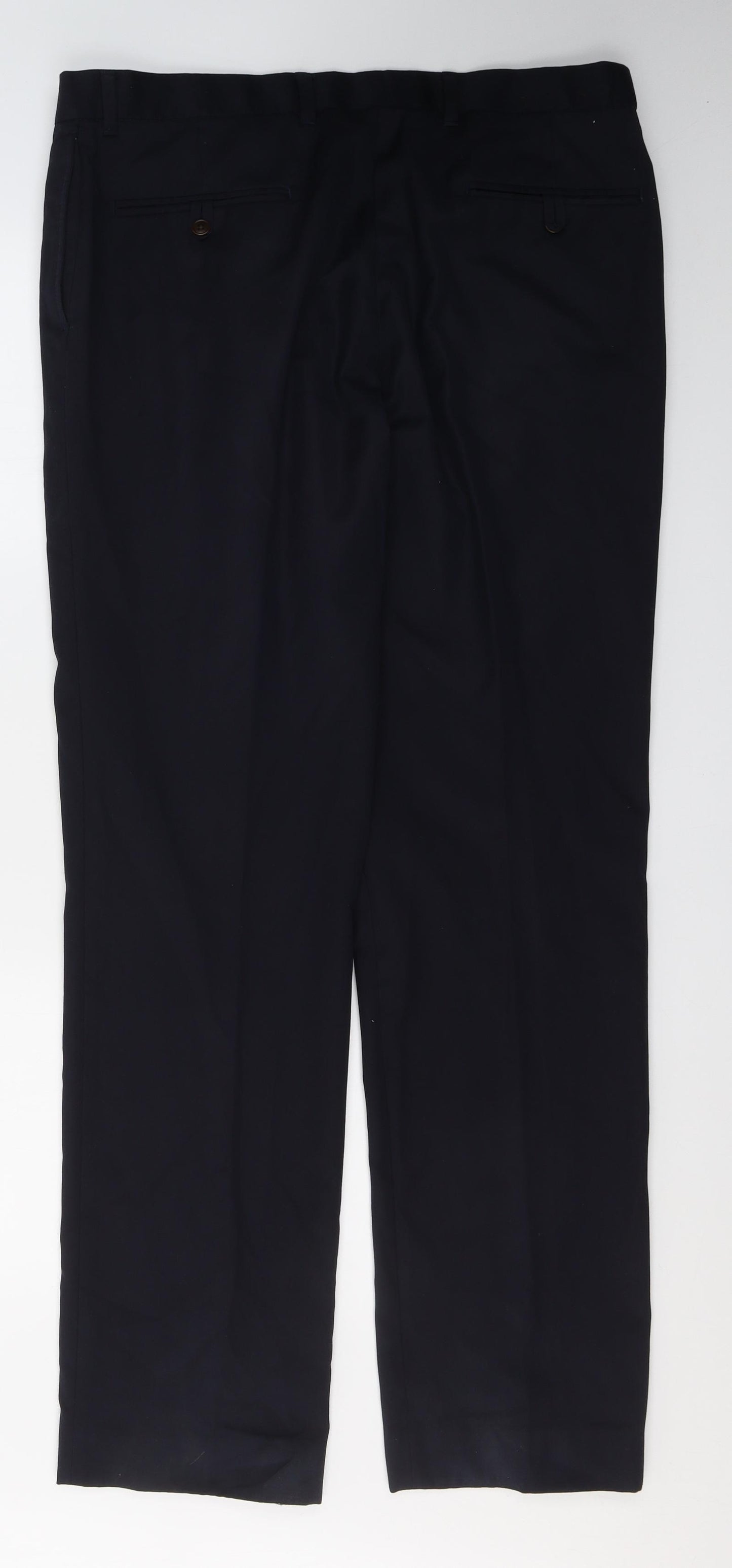 NEXT Womens Blue  Wool Trousers  Size XL L32 in Regular Button