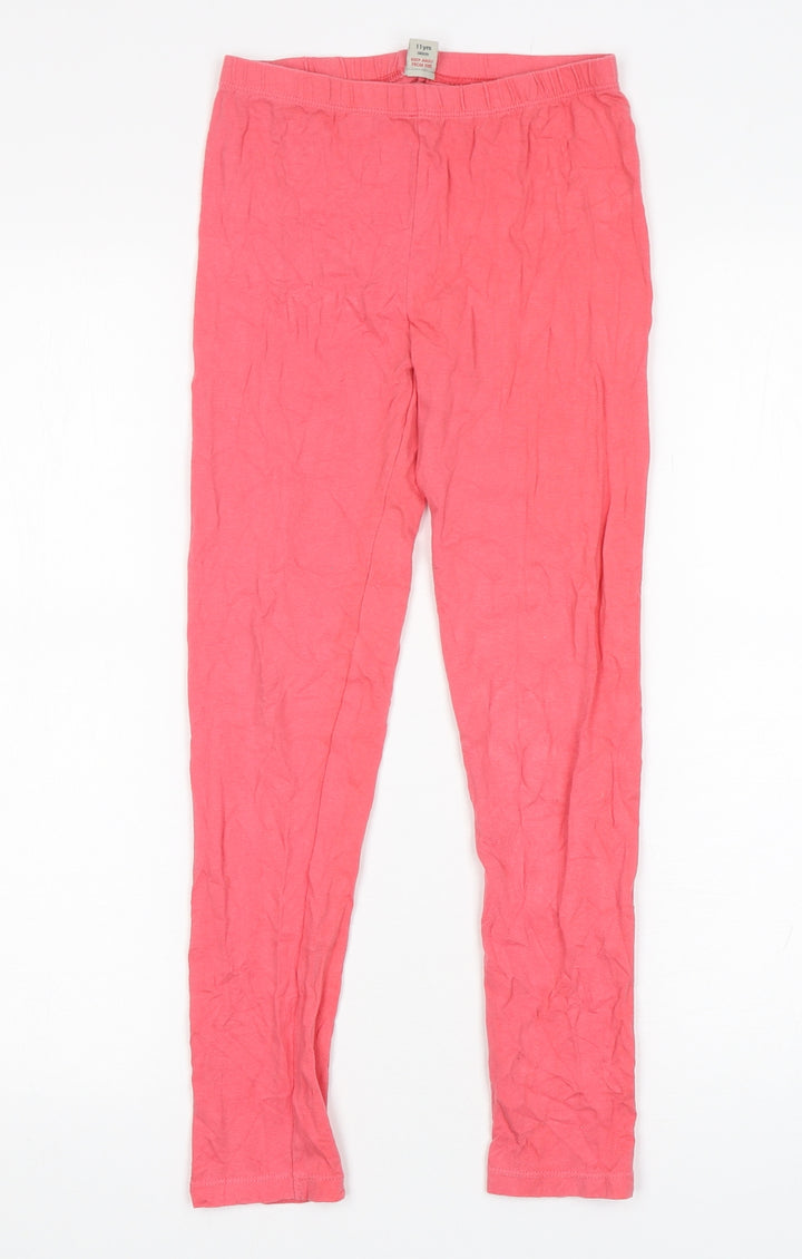 TU Girls Pink  Cotton Sweatpants Trousers Size 11 Years  Regular  - Leggings