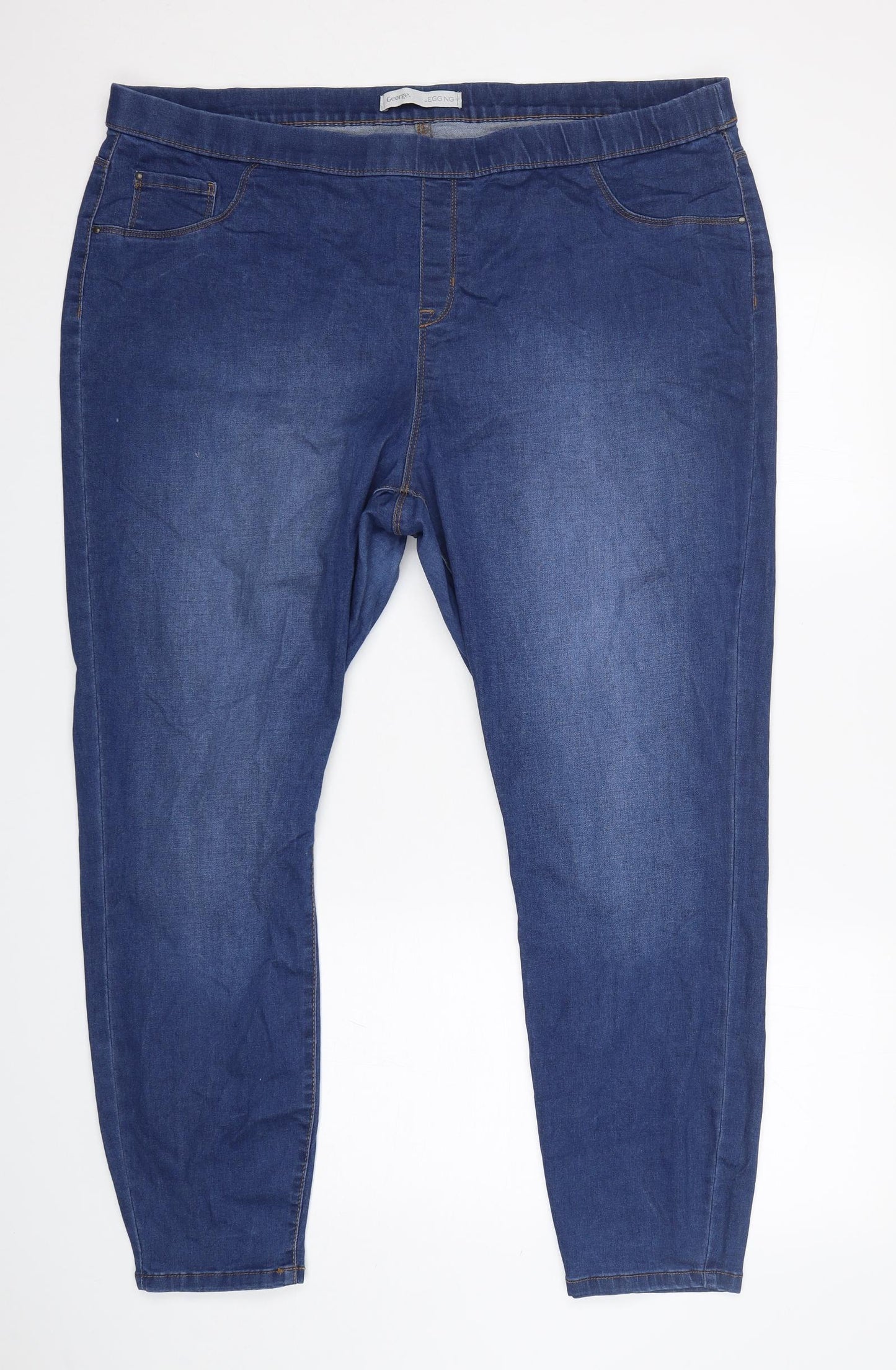 George Womens Blue  Cotton Jegging Jeans Size 24 L29 in Regular
