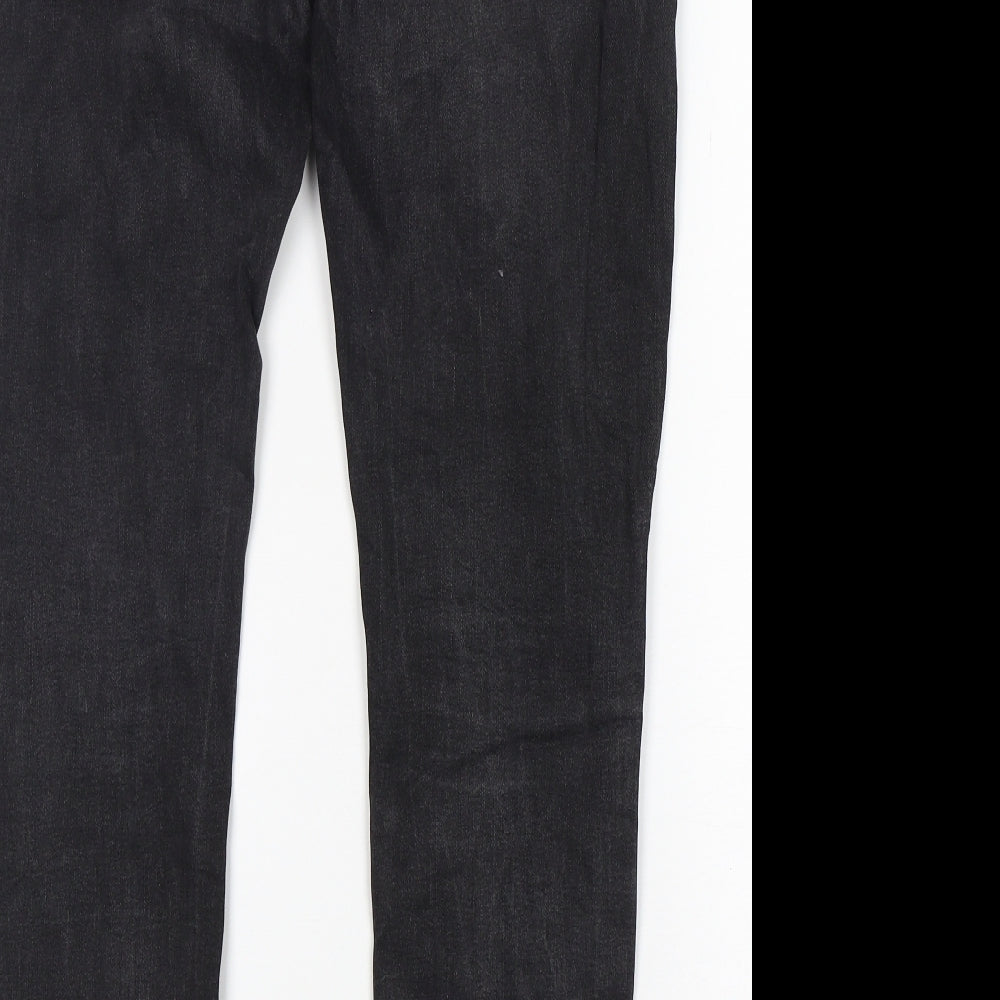 ACW85 Mens Black  Cotton Skinny Jeans Size 34 L32 in Regular