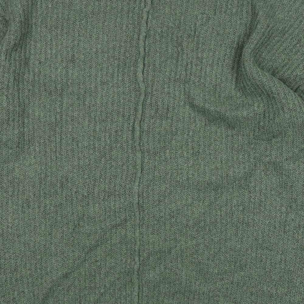 Yours Womens Green Round Neck  Acrylic Pullover Jumper Size 18