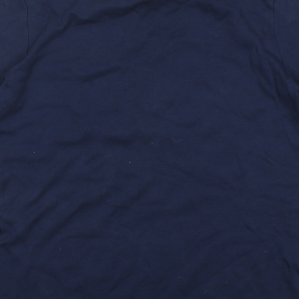 George Boys Blue  Cotton Basic T-Shirt Size 14-15 Years Round Neck Pullover - Football