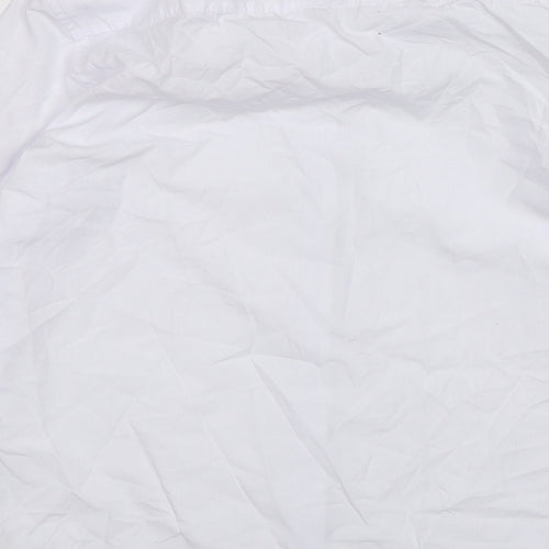 Marks and Spencer Boys White  Polyester Basic Button-Up Size 13-14 Years Collared Button