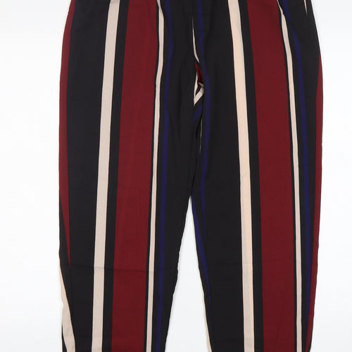 Shein  Womens Multicoloured Striped Polyester Trousers  Size L L30 in Regular