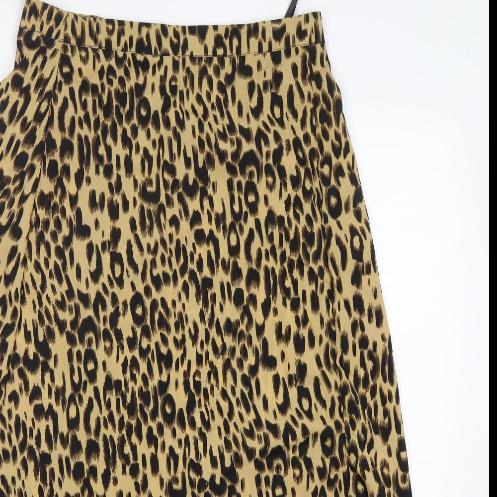 AX Paris Womens Multicoloured Animal Print Polyester A-Line Skirt Size 12