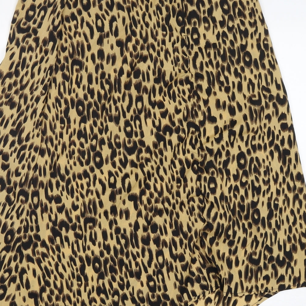 AX Paris Womens Multicoloured Animal Print Polyester A-Line Skirt Size 12