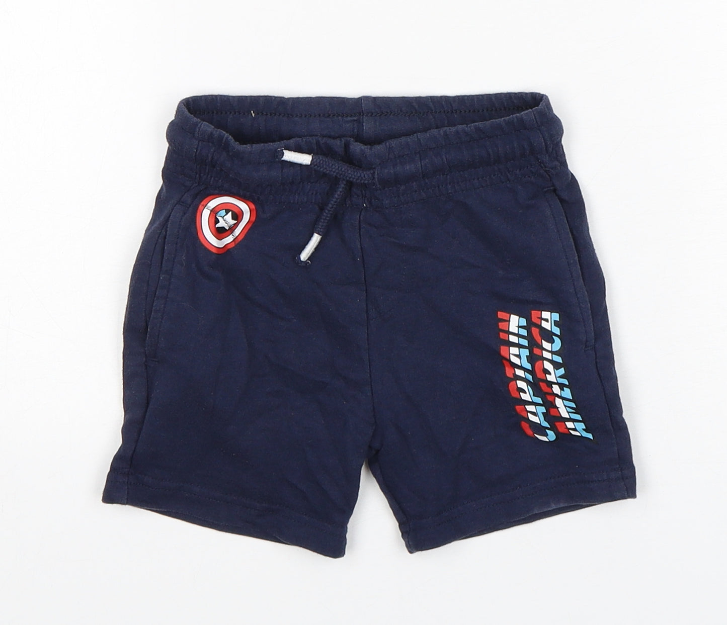 marvel  Boys Blue  Cotton Sweatpants Trousers Size 12-18 Months   - Shorts