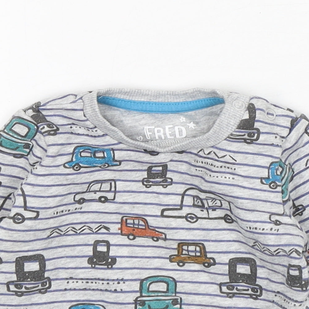 F&F Boys Multicoloured Striped Cotton Pullover Jumper Size 3-6 Months  Pullover