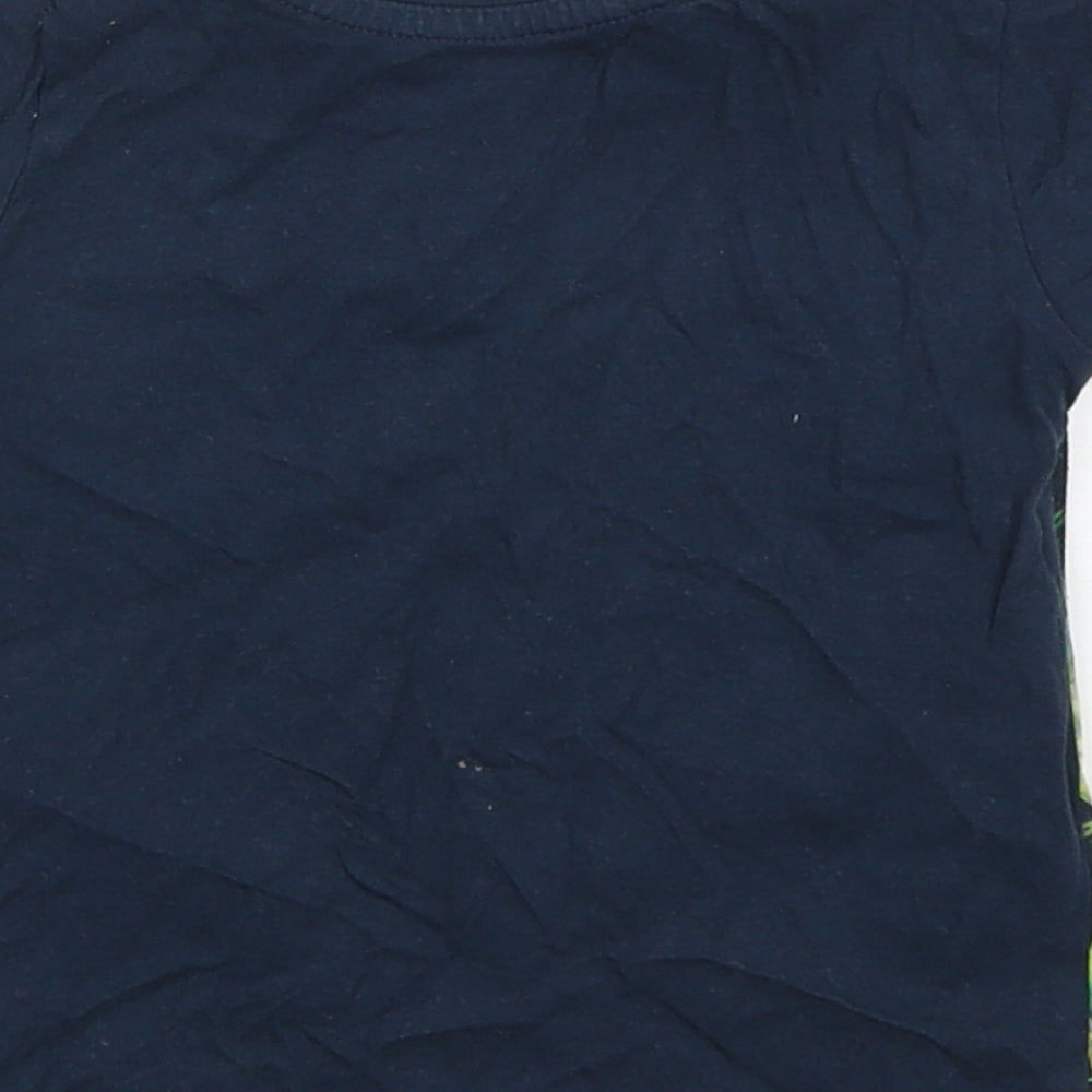 Matalan  Boys Multicoloured Floral Polyester Basic T-Shirt Size 9-12 Months Round Neck Pullover - DInosaur