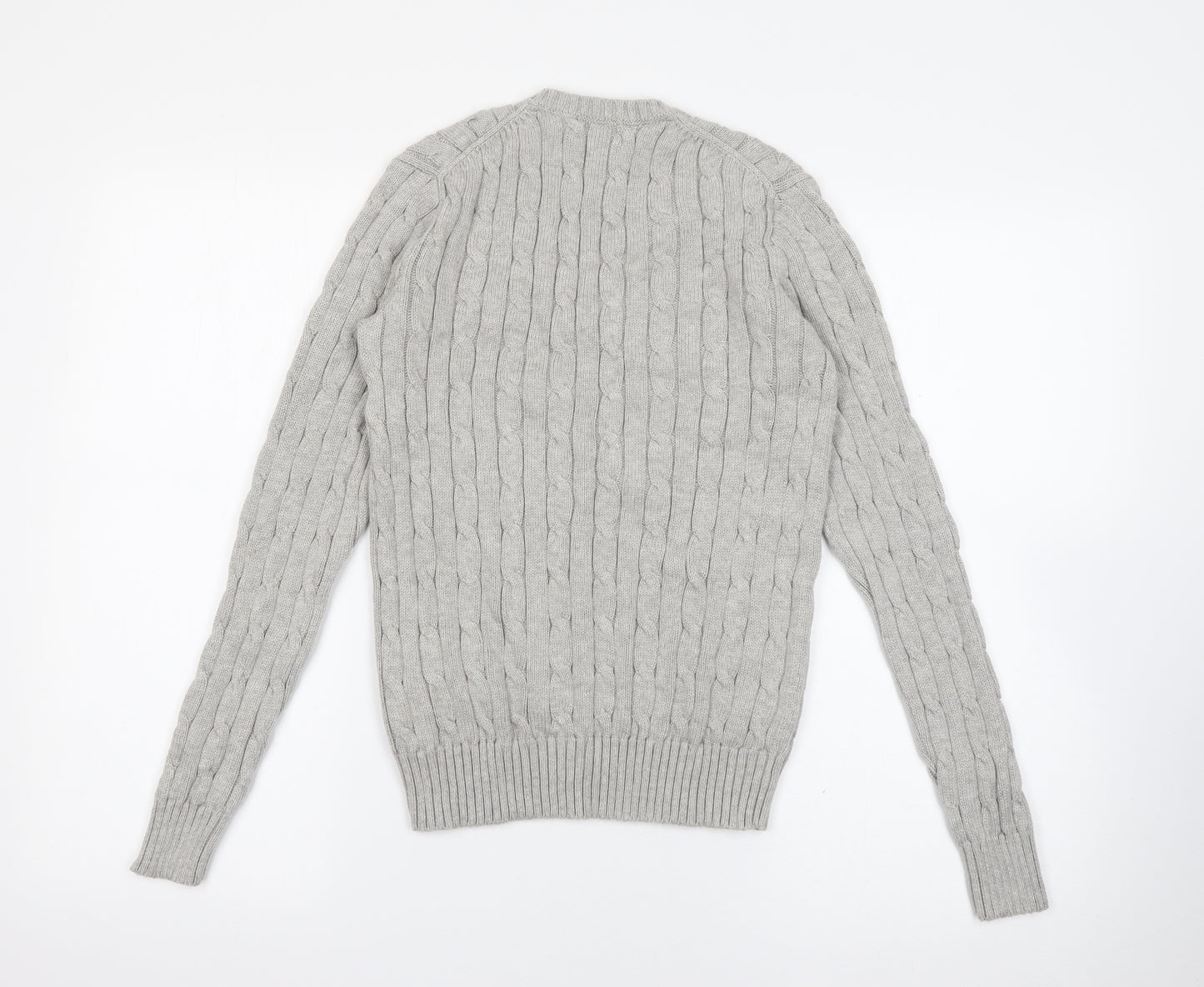 Polo Ralph Lauren Womens Grey V-Neck  Cotton Pullover Jumper Size S