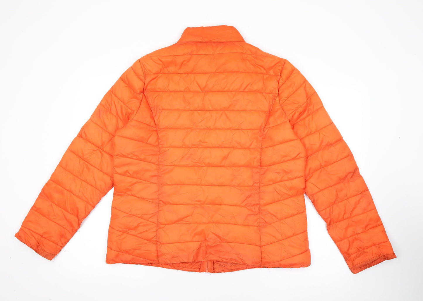 Dorothy Perkins Womens Orange   Puffer Jacket Coat Size 18  Zip
