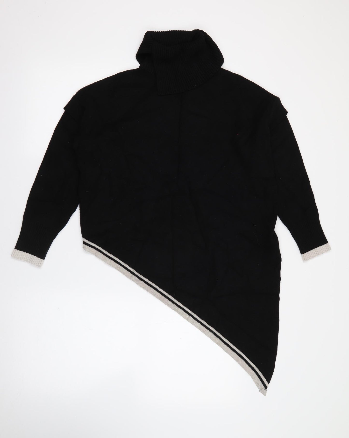River Island Womens Black Roll Neck  Viscose Pullover Jumper Size M